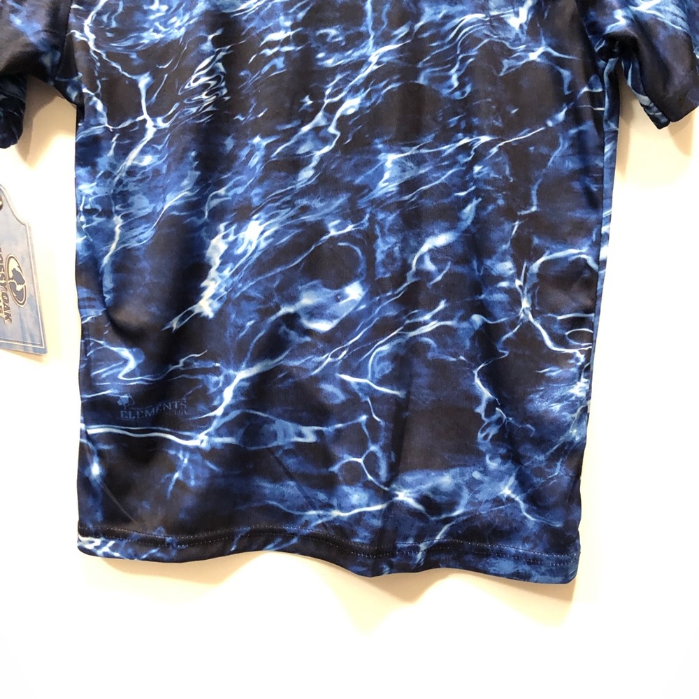 Mossy Oak Fishing Short Sleeve Rash Guard Blues Youth 10-12 New - Picture 15 of 16